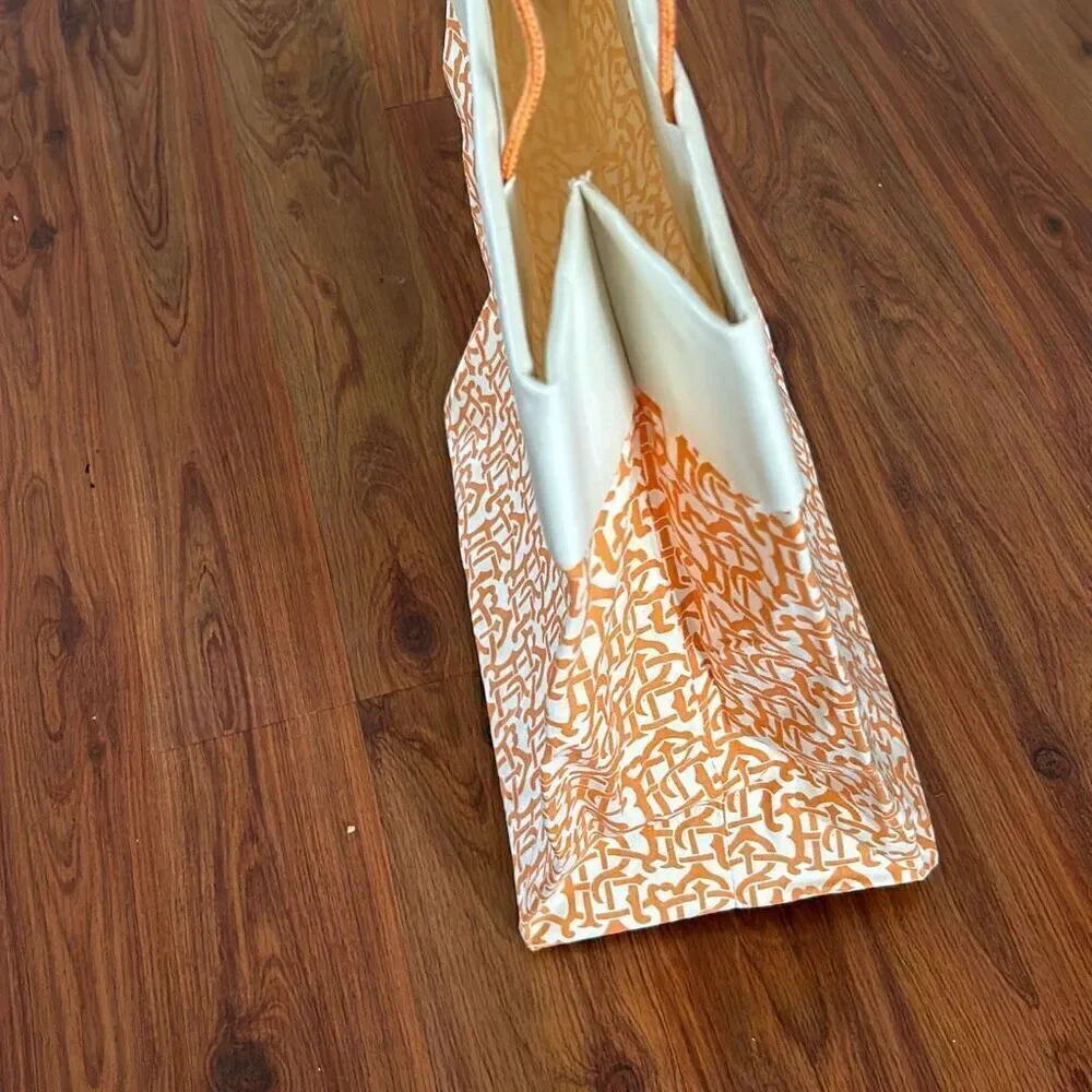 Tory Burch canvas tote bag orange cream